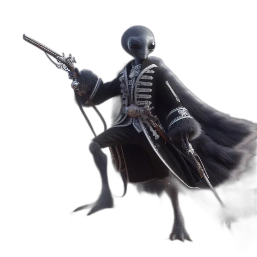 staff, sword, weapon, robot, concept art, fantasy art, 3d render, comic book art transparent PNG cut-out