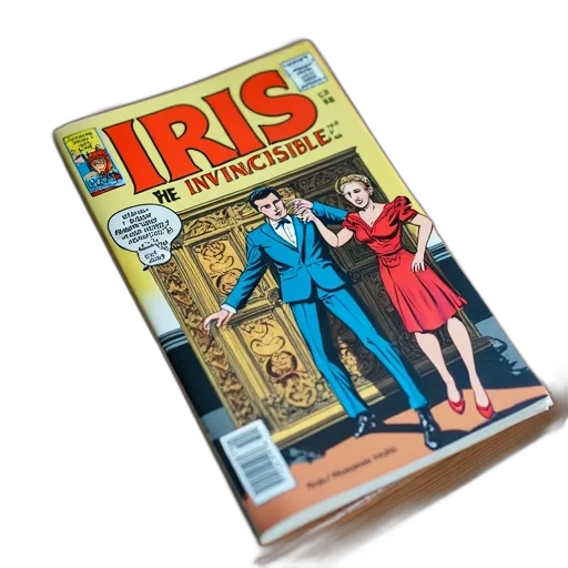 comic book art, vintage, comic, book, titled, iris, invincible, lies transparent PNG cut-out