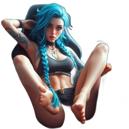 jewelry, hair, shoes, concept art, fantasy art, pixel art, cyberpunk, neon lights transparent PNG cut-out