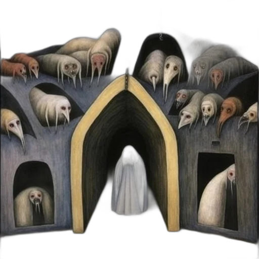 mask, furniture, animal, face, concept art, fantasy art, oil painting, watercolor transparent PNG cut-out