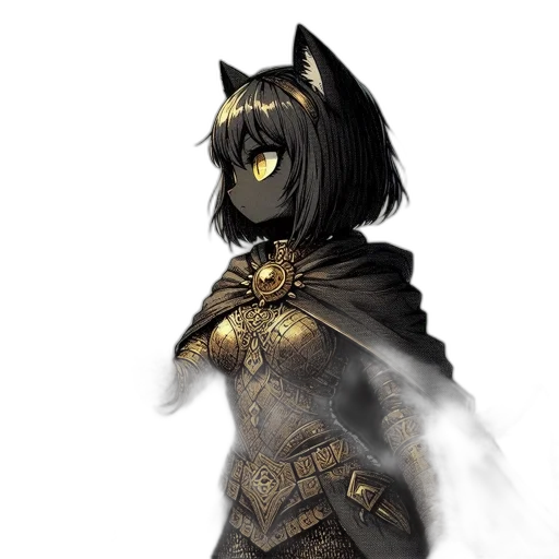 mask, staff, dress, weapon, fantasy art, concept art, anime, pixel art transparent PNG cut-out