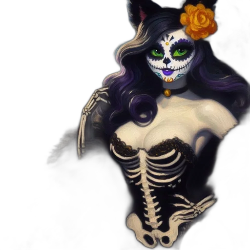 mask, jewelry, creature, dress, concept art, fantasy art, pixel art, watercolor transparent PNG cut-out