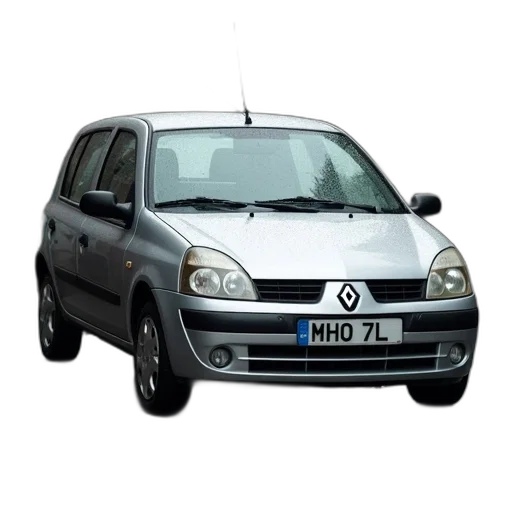 car, 3d render, photorealistic, silver, hatchback, parked, wet, street transparent PNG cut-out