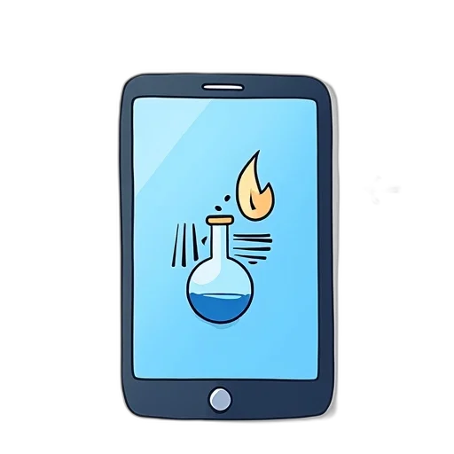food, second, image, stylized, illustration, smartphone, blue, screen transparent PNG cut-out