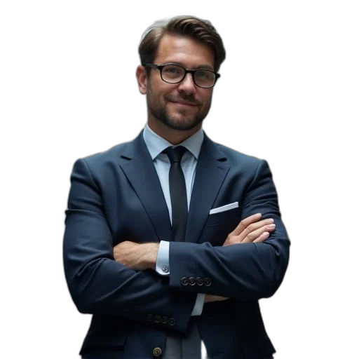 staff, jacket, face, photorealistic transparent PNG cut-out