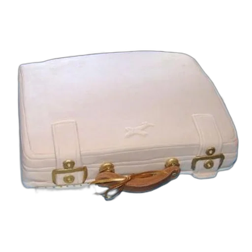 furniture, weapon, white, suitcase-shaped, cake, tag, reads, return transparent PNG cut-out