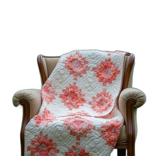 furniture, jacket, dress, flower, 3d render, photorealistic, granny, quilt transparent PNG cut-out