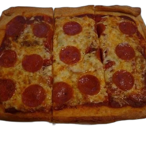 food, weapon, jacket, face, 3d render, photorealistic, pepperoni, pizza transparent PNG cut-out