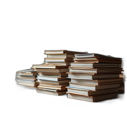 furniture, jewelry, 3d render, office, many, files, stacked, table transparent PNG cut-out