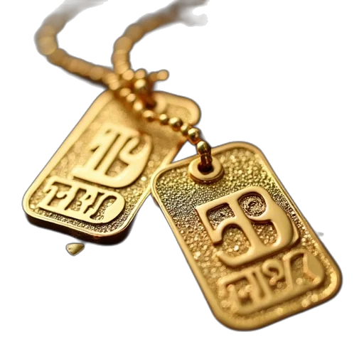 jewelry, 3d render, golden, two transparent PNG cut-out