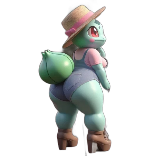 hat, creature, animal, staff, concept art, 3d render, pixel art, pastel transparent PNG cut-out