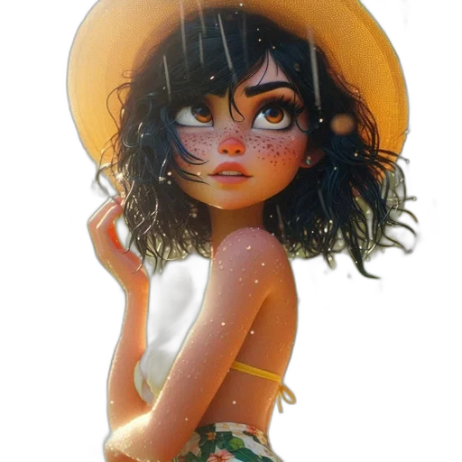 hat, dress, face, jewelry, fantasy art, photorealistic, concept art, cartoon transparent PNG cut-out