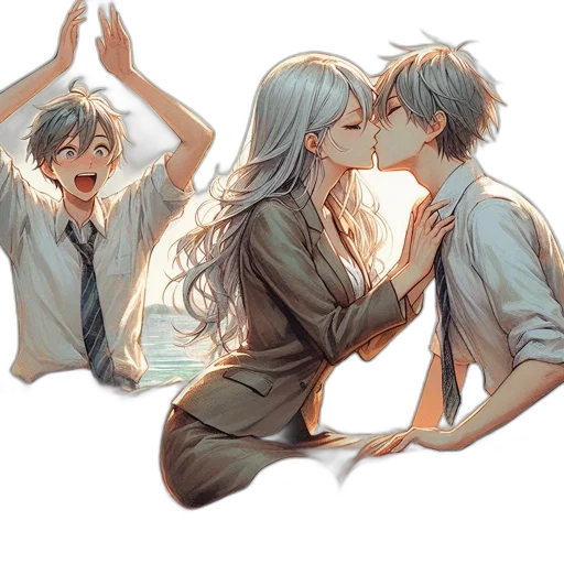 watercolor, anime, concept art, pixel art, underwater, fire, rain, sunset transparent PNG cut-out