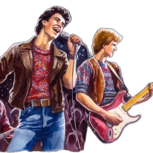 jacket, watercolor, concept art, comic book art, cartoon, neon lights, city street, fire transparent PNG cut-out