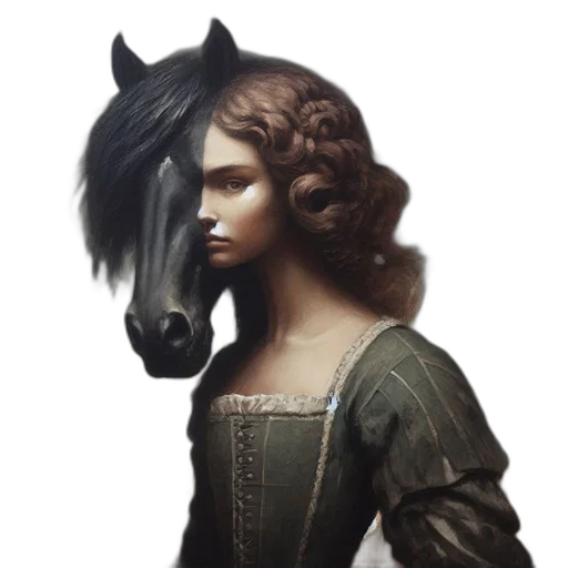 dragon, mask, face, hair, fantasy art, concept art, photorealistic, 3d render transparent PNG cut-out