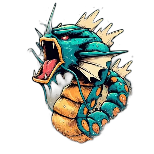 dragon, creature, animal, crown, concept art, fantasy art, 3d render, pixel art transparent PNG cut-out