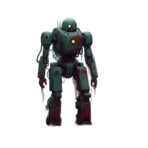 robot, weapon, creature, animal, 3d render, concept art, pixel art, cyberpunk transparent PNG cut-out
