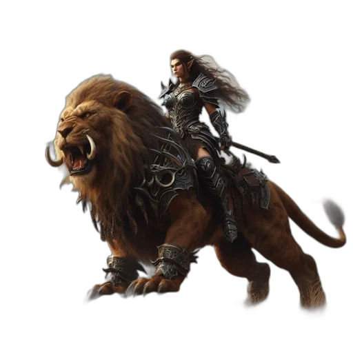 animal, dragon, concept art, fantasy art, 3d render, photorealistic, fierce, lion transparent PNG cut-out