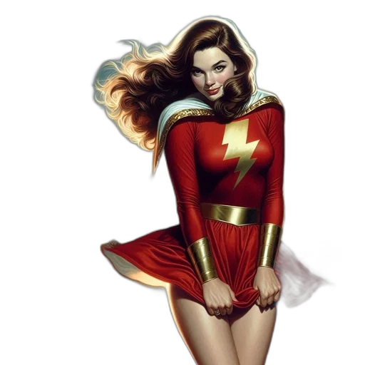 dress, comic book art, concept art, fantasy art, photorealistic, female, superhero, likely transparent PNG cut-out
