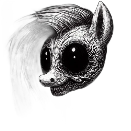 creature, dragon, mask, animal, fantasy art, concept art, photorealistic, pencil sketch transparent PNG cut-out