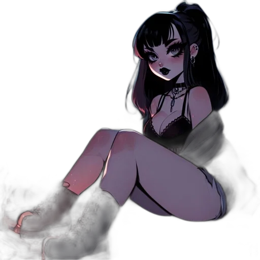 dress, mask, creature, concept art, watercolor, anime, pixel art, neon lights transparent PNG cut-out