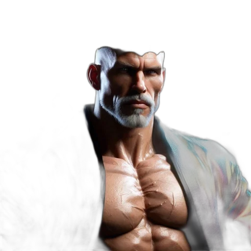 face, concept art, photorealistic, cyberpunk, fantasy art, muscular, figure, donning transparent PNG cut-out