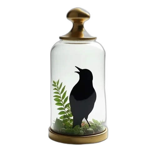 bottle, animal, photorealistic, 3d render, concept art, pixel art, close-up, image transparent PNG cut-out