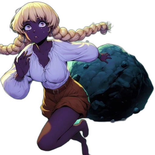 staff, creature, concept art, anime, fantasy art, pixel art, outer space, dark transparent PNG cut-out