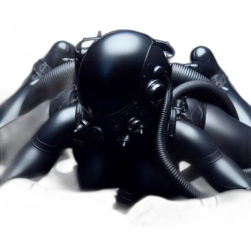 mask, robot, creature, animal, 3d render, concept art, photorealistic, cyberpunk transparent PNG cut-out