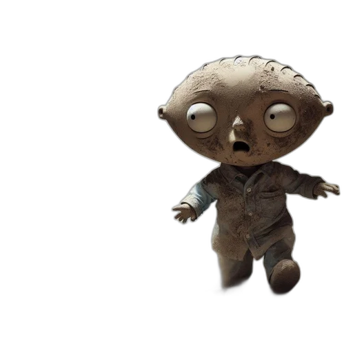 creature, robot, staff, 3d render, concept art, fantasy art, earth tones, animated transparent PNG cut-out
