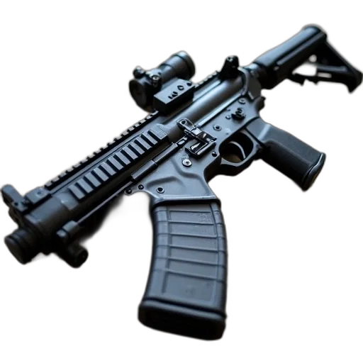 weapon, 3d render, photorealistic, pixel art, concept art, polymer, magstock, g36 transparent PNG cut-out