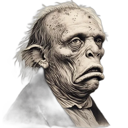 face, creature, mask, animal, photorealistic, concept art, fantasy art, 3d render transparent PNG cut-out