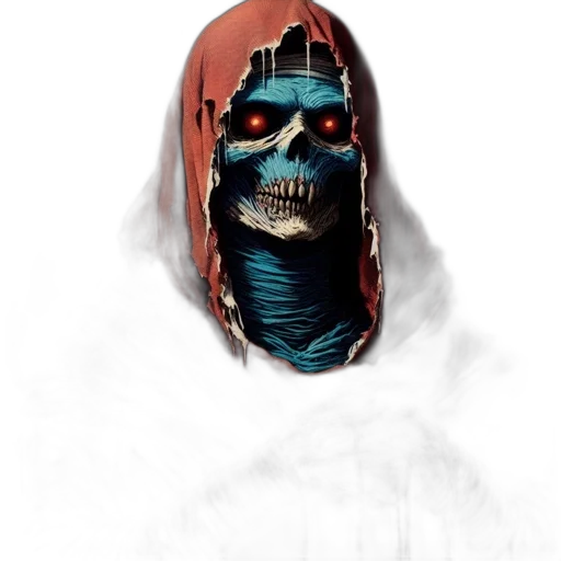 mask, robot, face, creature, concept art, comic book art, fantasy art, photorealistic transparent PNG cut-out