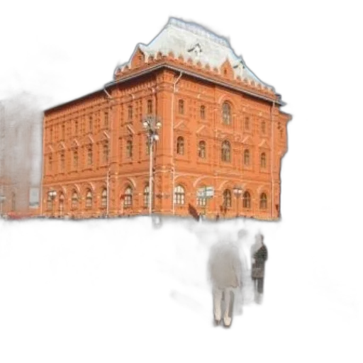building, 3d render, concept art, photorealistic, city street, fog, bustling, city transparent PNG cut-out