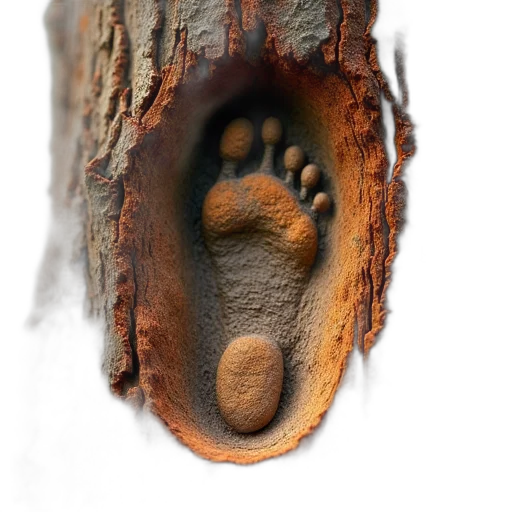 shoes, face, tree, creature, photorealistic, 3d render, close-up, image transparent PNG cut-out