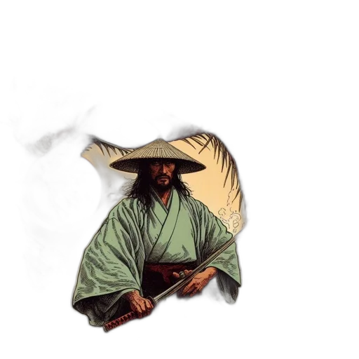 umbrella, hat, mask, staff, concept art, fantasy art, pixel art, photorealistic transparent PNG cut-out