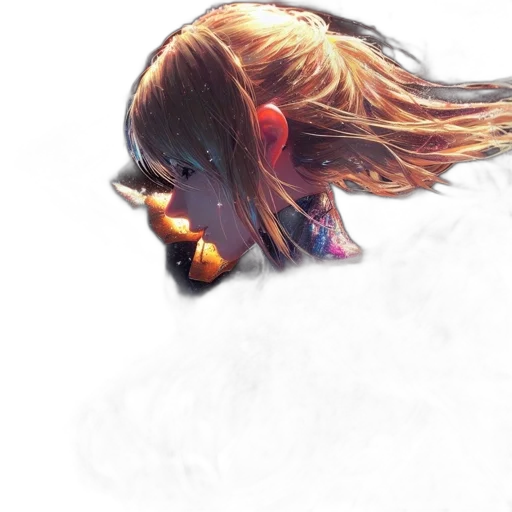hair, face, dragon, mask, 3d render, photorealistic, concept art, watercolor transparent PNG cut-out
