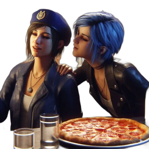 food, jacket, concept art, 3d render, comic book art, photorealistic, blue, two transparent PNG cut-out