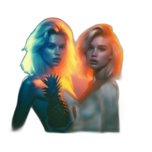 crown, hair, concept art, pixel art, comic book art, fantasy art, neon lights, fire transparent PNG cut-out