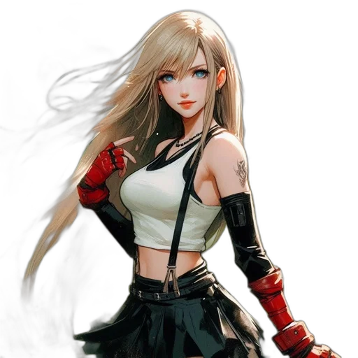 fantasy art, concept art, anime, comic book art, red, monochrome, dark, animated transparent PNG cut-out