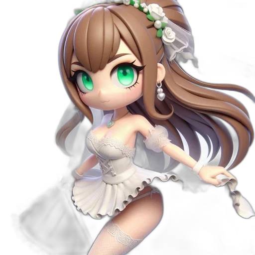 dress, staff, robot, crown, 3d render, anime, pixel art, concept art transparent PNG cut-out