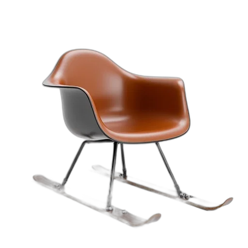 furniture, 3d render, modern, chair, sleek, curved, design, shiny transparent PNG cut-out