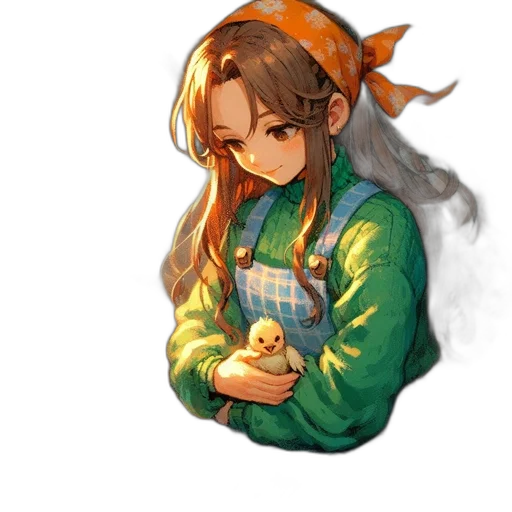 staff, jacket, animal, mask, pixel art, watercolor, concept art, fantasy art transparent PNG cut-out