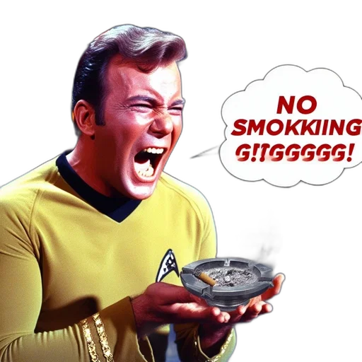 food, outer space, man, yellow, starfleet, uniform, expresses, intense transparent PNG cut-out