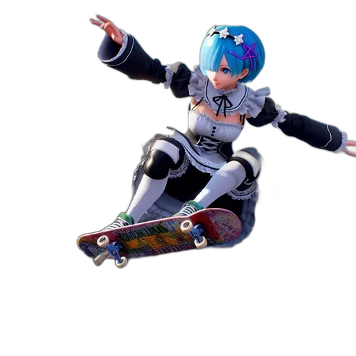 robot, weapon, 3d render, concept art, vaporwave, anime, blue, animated transparent PNG cut-out