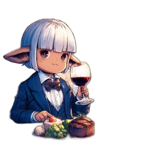 food, animal, staff, dragon, pixel art, concept art, anime, watercolor transparent PNG cut-out