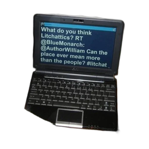laptop, tweet, screen, asking, what, think, litchattics, bluemonarch transparent PNG cut-out