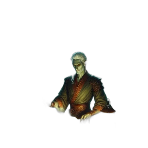 staff, mask, jacket, creature, pixel art, concept art, 3d render, fantasy art transparent PNG cut-out