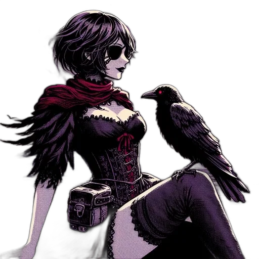 dress, fantasy art, concept art, comic book art, pixel art, dark, red, monochrome transparent PNG cut-out
