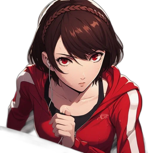 jacket, weapon, face, staff, anime, pixel art, cartoon, concept art transparent PNG cut-out